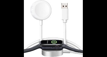 Magnetische Oplader - Geschikt voor Apple Watch Series 1 t/m 10 & SE & Ultra - USB – Snellader – 1 Meter – Wit