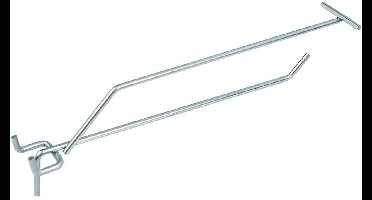 EURO Perforated – Enkel Winkelhaak – 20 cm Lengte – Ø4 mm Draad – Verzinkt Staal – Prijsetikethouder