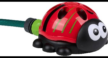 Eddy Toys Watersproeier Lieveheersbeestje - Water Sprinkler voor Tuin - Tuinsproeier voor Kinderen - Waterspeelgoed voor Buiten - Aansluiting op Tuinslang - Rood/Zwart