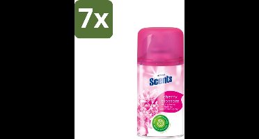 7 x At Home - Scents - Navulling - Cherry Blossom - Verfrissend - 250 ml - Kersenbloesem - Lentegeur - Frisse Geur - Luchtverfrissend - Geur Neutraliseren
