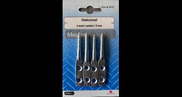 Bledschroef meubel verzinkt 70 mm 4 stuks