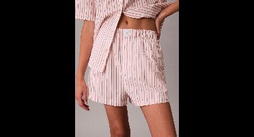 Calvin Klein - Cotton Poplin Short- Peach Bliss Gestreept - XL