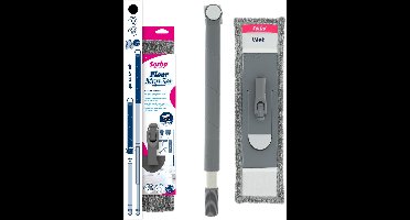 Sorbo Floor Mop Set – Microvezel Dweil – RVS Steel 135 cm – Mopset voor Alle Vloeren - Multi Click Lijn