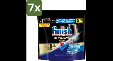 Finish Powerball - Ultimate All in 1 - Vaatwastabletten - Activelift - 15 Capsules - Bulkverpakking - 7 stuks