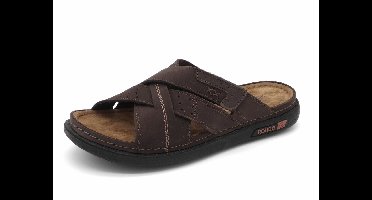 Rohde Bruine Leren Heren Slippers - Bruin - 41