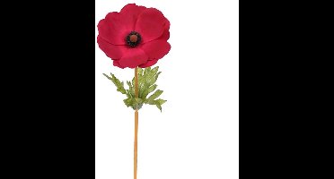 Buitengewoon de boet - Anemone rood 40 cm kunstbloem