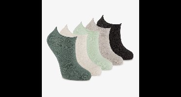 5 paar kinder sneakersokken groen - Maat 27/30