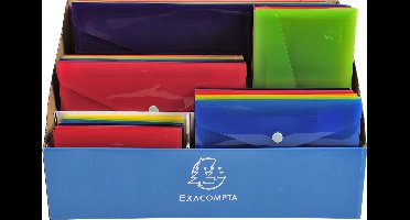 Exacompta Display met 60 Iderama etui's met drukknop in polypropyleen - Geassorteerd - 34480E