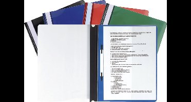 Exacompta 20x Snelhechtmap PVC Premium kwaliteit - A4 - Geassorteerd - 439900B