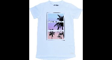 Jongens T-shirt Sterling Palm Magic UV White maat 104