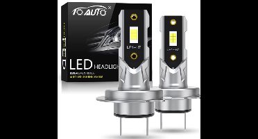 H7 LED Koplamp Lampen Set – 6000K Wit Licht – 12V Auto Verlichting – Compact Mini Design met Koeling – 2 Stuks