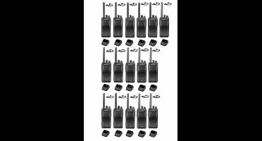 Set van 16 stuks Kenwood TK-3501 met D-shape oortje en tafelladers