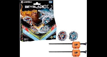 Beyblade X Jurassic World Collab T. Rex vs. Mosasaurus Multipack - Takara Tomy Tops - 2 launchers, Battling Top Game