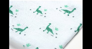 ele Doeken – Set van 3 Tetra Doeken – 100% Biologisch Katoenen Doek – 70×70 cm – Ademende & Ultrazachte Mousseline – Inclusief Deluxe Geschenkdoos – Jurassic Green