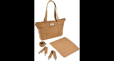 Béaba Luiertas Madrid – Verzorgingstas met 11 Vakken – Inclusief Verschoningsmatje & Isothermisch Vak - 22L Tote Bag - Beige