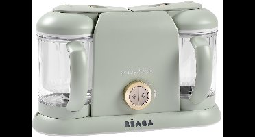 Béaba Babycook® Duo – 4-in-1 Babyfoodprocessor – XXL Capaciteit – Stomen, Mixen, Ontdooien & Verwarmen – 2200 ml – Misty Green