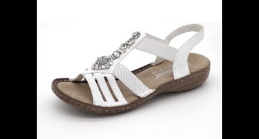 Rieker Dames Sandaal - 60839-80 Wit - Maat 42