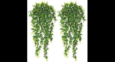 2 stuks nep hangende groene planten - kunstmatige hangende plantenbakken voor binnen- en buitentuindecoratie, 30,7 inch