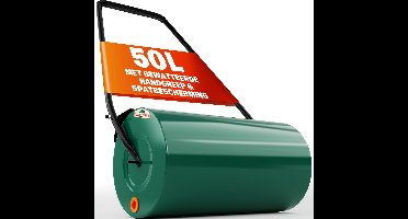 Gardebruk Tuinwals - 50L Volume 60 cm Staaltrommel Vuilvanger - Groen
