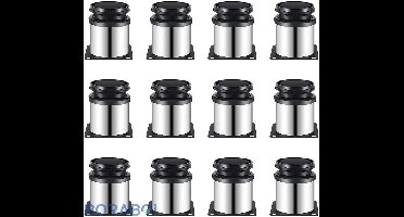 Boraboi® Set van 12 Meubelpoten - Verstelbaar - Roestvrij Staal - Rond