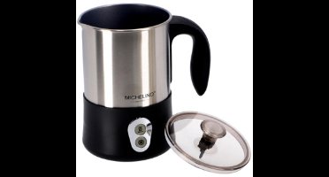 Michelino Melkopschuimer RVS/Zwart