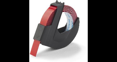 Relieftape dymo embossing vinyl 9mm rood | 10 stuks