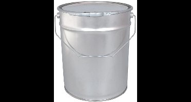 Leeg Verfblik 10 liter + Deksel, Hengsel & Spanring - Blank