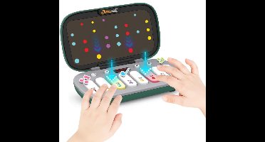 Kinderen Mini Piano Speelgoed, Piano Muziek Verlichting Speelgoed, Draagbare Reizen Piano Toetsenbord Kinderen Muziekinstrument Leren Speelgoed, Muziek Interactieve Verjaardagscadeaus, (Groen)
