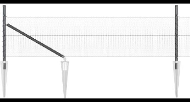vidaXL - Hekpaal. - Grijs