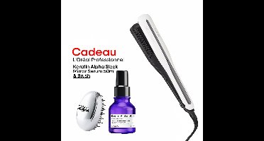 L'Oréal Professionnel Steampod 3.0 + Cadeau - Professionele 2-in-1 stoom stijltang: voor stijlen & krullen + Keratin Alpha Sleek Mirror Serum 50ml + haarborstel cadeau
