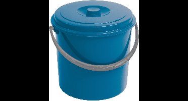 Curver - Emmer met deksel 16L - Comfortabele handgreep - 335 x 322 x 315 mm - Blauw, 235235