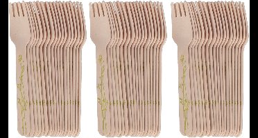 Esschert Design Vorken - hout - 80x - kruidenopdruk - 16 cm - BBQ/Verjaardag/Camping/Party