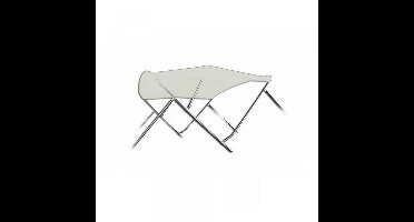 BREG Biminitop basic | RVS 3-boogs | Breedte 185 <> 198 cm - Hoogte 137 cm - Grijs doek