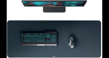 Leitz Extra Grote Gaming Muismat 100x40 cm - Antislip - Wasbaar - Bureau Onderlegger voor Toetsenbord & Muis - Donkergrijs