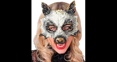 WIDMANN - Gouden wolvenmasker voor volwassenen