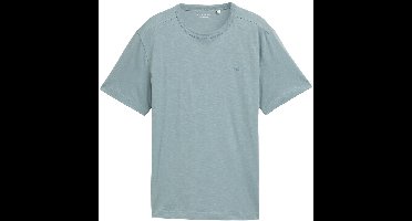 Tom Tailor - Basic T-shirt van katoen - Maat XXXL - grey mint