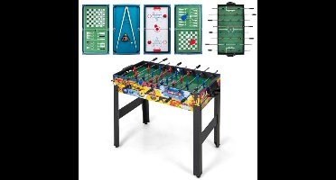 SureDeal® - 12-in-1 Speeltafel 106x58x91 cm - Tafelvoetbal, Biljart, Airhockey, Tafeltennis & Meer - Stapelbaar - Voor Thuis & Kantoor - Multicolor