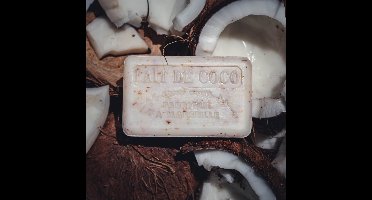 4x Savon de Marseille Zeep – Lait de Coco (Kokosmelk) met Karitéboter – 125g – Handgemaakt & Voedend – Zeepengeurboetiek - scrubzeep