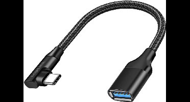 LogiLink CU0100 tussenstuk voor kabels USB Type-C USB Type-A Zwart