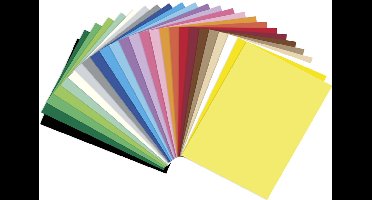 folia gekleurd papier, (B)350 x (H)500 mm, 130 g/m2, assorti