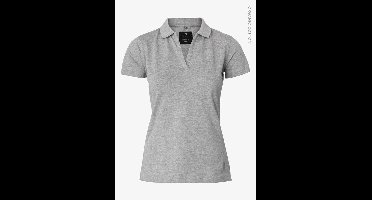 Harvard V-Neck Women - Grey Melange Stretch deluxe polo | Maat S