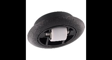 WAGNER zwenkwiel/verzonken wiel ROLLER-MINI - Ø 15 mm, hard, kogelgelagerd & kogellagerring, zwarte kunststof behuizing Ø 55/40 x 11/8 mm, metalen pen, draagvermogen 50 kg - Made in Germany - 01709401