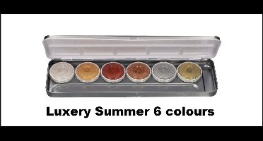 Superstar Luxery Summer Festival Aqua Face- and Bodypaint palette 6 kleuren - Schmink pallet