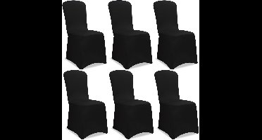 Detex Stoelhoes Set van 6 - Stretch 80 tot 110cm Universeel - Zwart