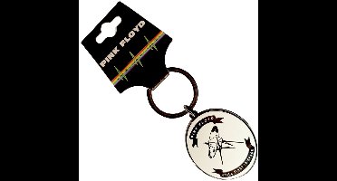 Pink Floyd - First In Space Oval Sleutelhanger - Gebroken wit