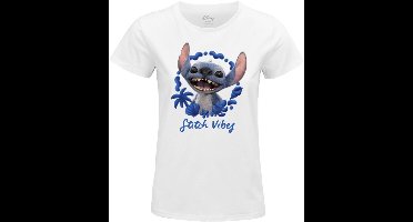 Lilo & Stitch Stitch Vibes Dames T-shirt - wit - L