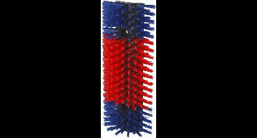 Veeborstel - Schuurborstel - Geschikt voor Paard, Rund & Geit - 22x50x9 cm - Rood/Blauw