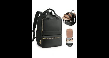 S&E Reistas/Rugzak – 40x25x20 cm – Geschikt als Handbagage - Zwart