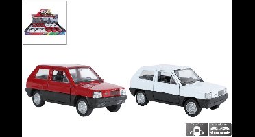 Welly Fiat Panda die cast pull back motor 11cm, verkoop per stuk speelgoed auto