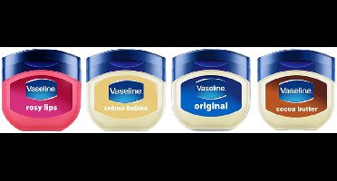 Vaseline Lip Therapy | Hydraterende Lippenbalsem | Set van 4 Rosy, Crème Brûlée, Origineel, Cacaoboter | 4 x 7g